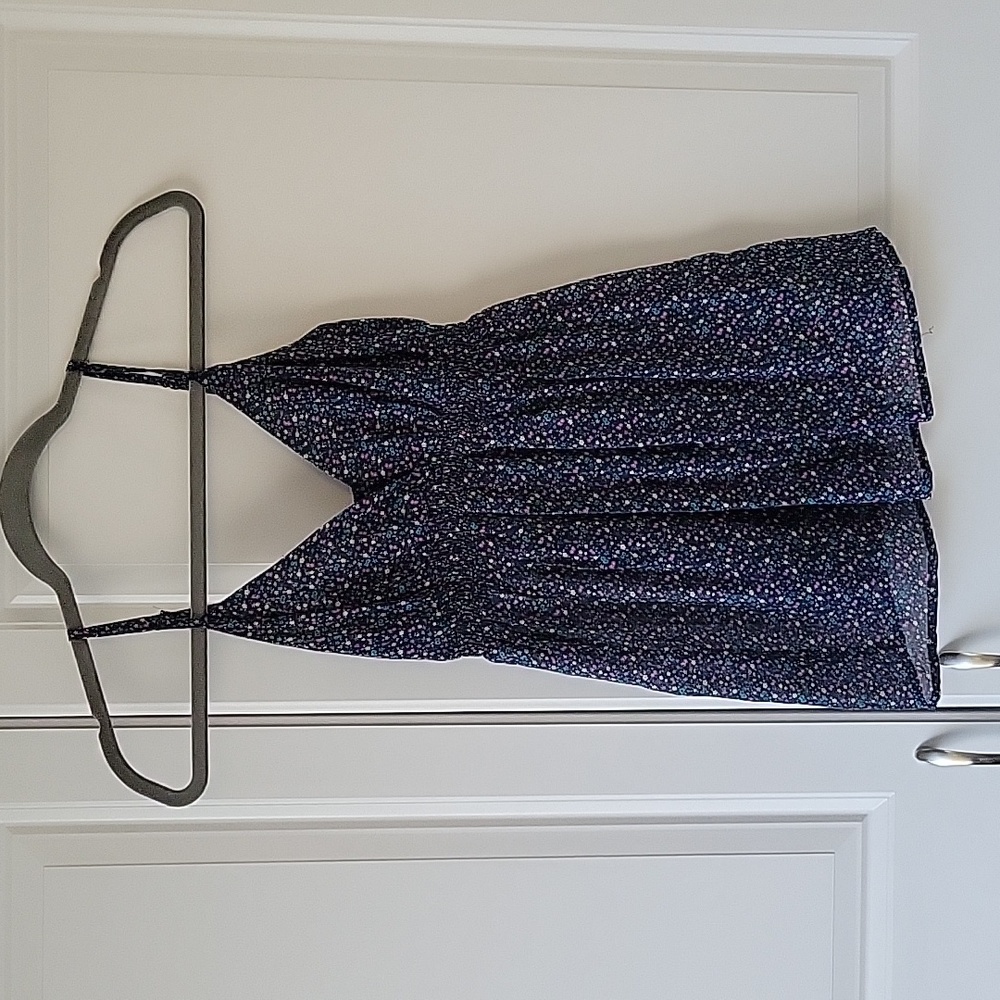 Heritage1981 sleeveless babydoll top in blue floral print size S
